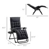 TiramisuBest Folding Chaise Lounge Pool Chairs with Pillow, Reclining Back, Steel Frame & Mesh for Beach, Yard, Patio – Blue - 3 of 4