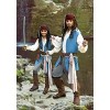 HalloweenCostumes.com Large Boy Pirates of the Caribbean Kids Captain Jack Sparrow Costume Boys, Blue & White Pirate Halloween Outfit, Gray/Brown/Blue - 2 of 4
