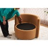 Okak Modern Accent Chairs for Bedroom, Teddy Fabric Swivel and Storage Chair With Back Cushion For Living Room - 3 of 4