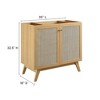 Modway Soma 36" Vanity Cabinet – Modern Freestanding Bathroom Sink Base with Storage and Shelf (Sink Basin Not Included) - 3 of 4