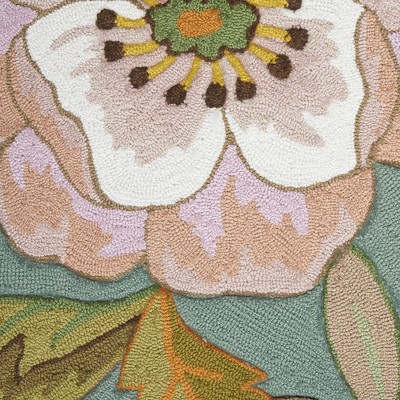 Aqua Bloom Extravaganza Round Tufted Synthetic Rug XXL