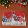 Unique Bargains Christmas Place Mats Flax Pink White 11.8"x17.7" 2 Pcs - 2 of 4