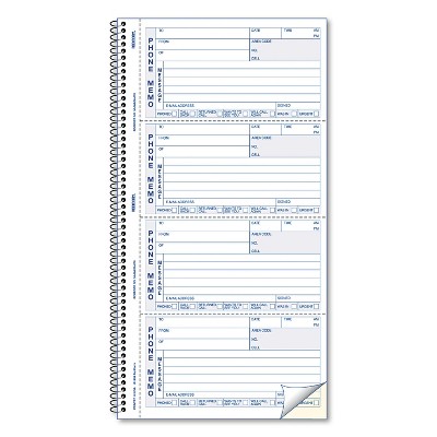 Rediform Telephone Message Book 2 3/4 x 5 Two-Part Carbonless 400 Sets 50076