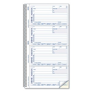 Rediform Telephone Message Book 2 3/4 x 5 Two-Part Carbonless 400 Sets 50076 - 1 of 2