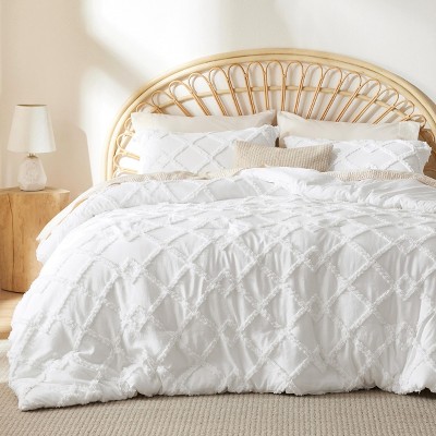 2-3 Pcs Boho Tufted Comforter Sets Multiple Colors & Patterns Farmhouse Shabby Chic Style