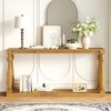 Vintage Wood Grain Console Table with Bottom Shelf and Four Vase Legs, Suitable for Entryway, Hallway, Living Room, Bedroom - 2 of 4