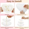 Unique Bargains Heart-shaped 3-Layer Cake Display Holder with Tiered Serving Tray for Pastries Donuts and Fruits - 4 of 4