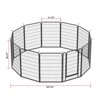 DSVIMOY 12 Panels Heavy Duty Metal Playpen with Door, 39.37"H Dog Fence Pet Exercise Pen for Outdoor, Black, 81.1"*81.1"*39.37" - 3 of 4