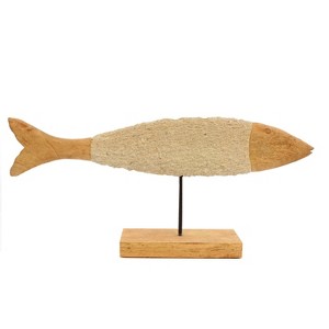 Beachcombers Large Wood & Stone Fish - 1 of 2