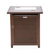 LeisureMod Walbrooke Patio Square Tank Holder with Slats Design - 3 of 4