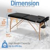 SereneLife Portable Folding Massage Table with Carrying Case - Black - 2 of 4