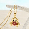 Ross-Simons 0.30 ct. t.w. Ruby and .10 ct. t.w. Black Spinel Crab Pendant Necklace With Single Diamond in 18kt Gold Over Sterling Size 18 - 3 of 4