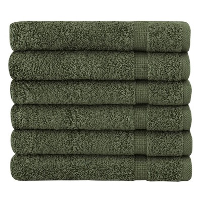 Whisper Weight Natural Turkish Hand Towel - Olive and Linen
