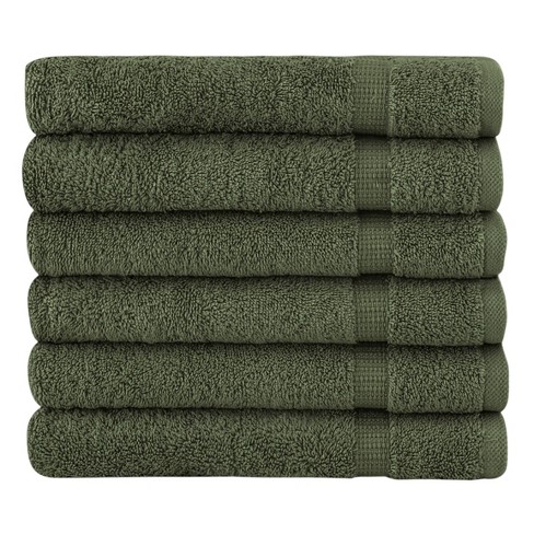 6pc Villa Hand Towel Set Green - Royal Turkish Towels : Target