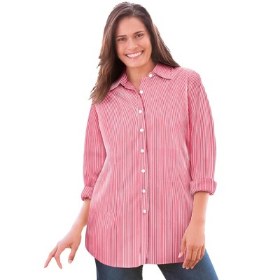 Woman Within Women's Plus Size Perfect Long Sleeve Shirt