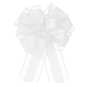 Unique Bargains Large Big Pull Bow Glitter Gift Wrapping Ribbon for Wedding 10 Pcs - 1 of 4