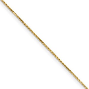 Black Bow Jewelry 1.3mm 10k Yellow Gold Flat Cable Chain Necklace - 1 of 4