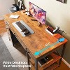 FONTOI 47 Inch Computer Desk Gaming Desk with 6 Drawers Open Shelf Storage Working Table Home Office Desks Study Desk, Brown, 47.24"* 18.11"*30.31" - 4 of 4