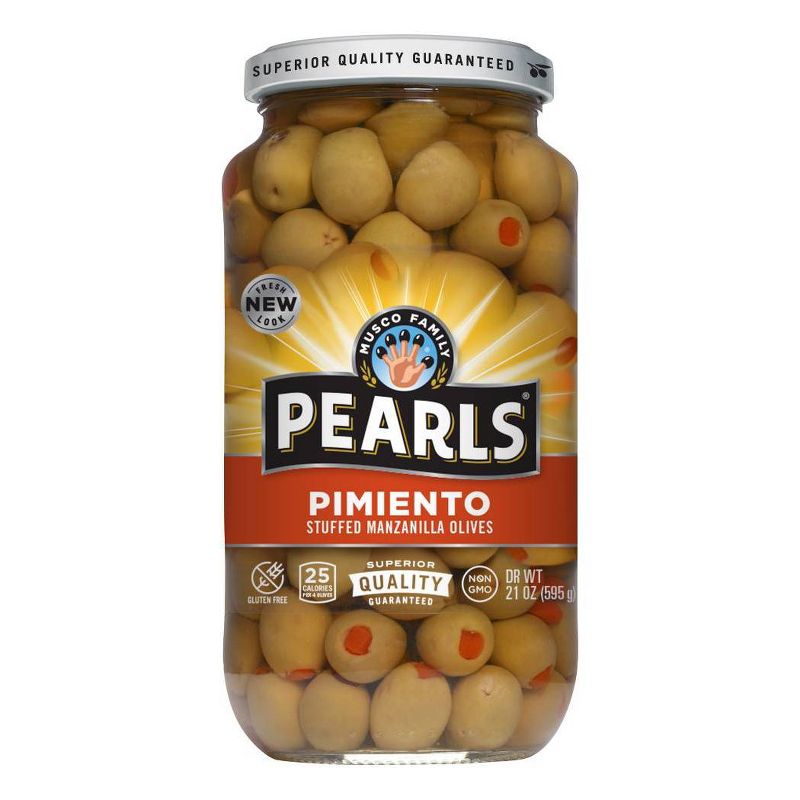 Pearls Pimiento Stuffed Manzanilla Olives - 21oz, 1 of 6