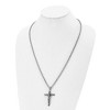 Black Bow Jewelry Men's Stainless Steel Large Antiqued INRI Crucifix Necklace, 24 Inch - image 2 of 4