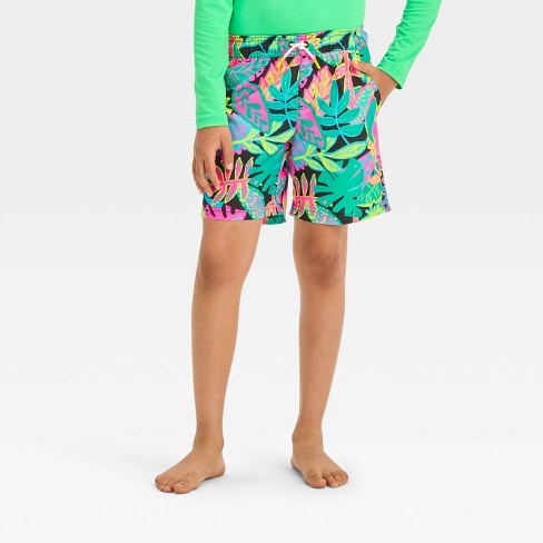 Boys Tropical Leaf Printed Swim Shorts Cat Jack Target
