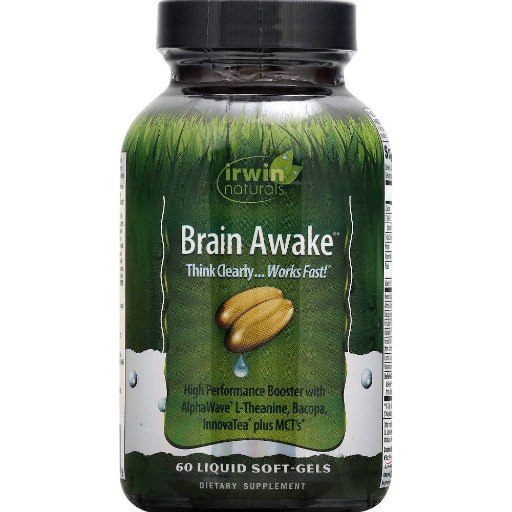 Photos - Vitamins & Minerals Irwin Naturals Brain Awake Dietary Supplement Liquid Softgels - 60ct