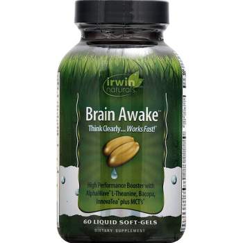 Irwin Naturals Brain Awake Dietary Supplement Liquid Softgels - 60ct