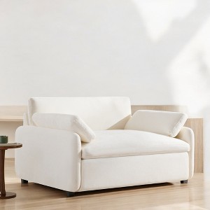 Mshliw 50" Oversized Chenille Single Sofa Chair, Lounge Armchair with Extra-Wide & Deep Seat, Comfy Upholstered Couch with Pillows for Living Room - 1 of 4