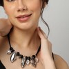 SOHI Women's Black Mirror Statement Necklace - 4 of 4