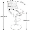 LOVMOR Set of 2 Rattan Bar Stool, 360 Swivel Bar Chair, Counter Height Chair with Footrest for Kitchen, Dining Room - 2 of 4