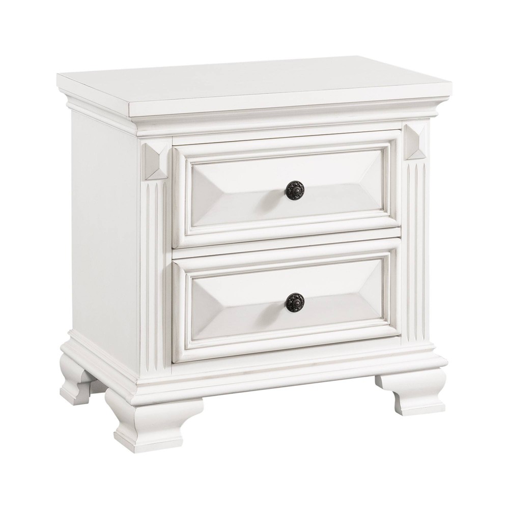 Photos - Storage Сabinet 2 Drawer Trent Nightstand White - Picket House Furnishings