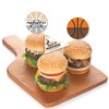 Big Dot of Happiness Basketball - Let the Madness Begin - Dessert Cupcake Toppers - College Basketball Party Clear Treat Picks - Set of 24 - 3 of 4
