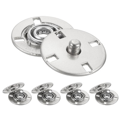 Unique Bargains Alloy Invisible Durable High Hardness Buckle Fasteners Press Studs Buttons 5 Pcs