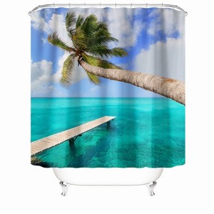 The Wide Sea Shower Curtains for Bathroom Waterproof Fabric Bath Curtain Durable Soft Stylish Bathroom Decor 72x72 Inch - 1 of 1