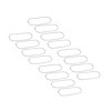 Unique Bargains Metal Nail File Label Tag Keychain Bead Ball Chain Silver Tone 3.9 Inch Long - 4 of 4
