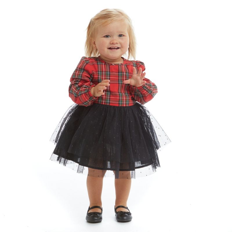 Andy & Evan  Infant Girls Plaid Party Skirtzie, 2 of 5