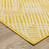 Captiv8e Designs Hilo Geometric Crosshatch Yellow/Ivory Indoor/Outdoor Rug - 3 of 4