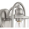 John Timberland Rustic Farmhouse Outdoor Wall Light Fixtures Set of 2 Brushed Nickel 10 1/4" Clear Glass for Exterior Barn Deck House Porch Yard Patio - 3 of 4