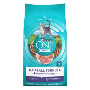 Purina ONE Hairball Formula Natural Chicken Flavor Dry Cat Food - 1 of 4