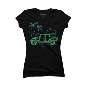 Junior's Design By Humans Summer Off-road Trip To The Beach By donipacoceng T-Shirt - 1 of 2