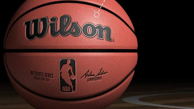 Wilson NBA Authentic Indoor/Outdoor 29.5&#34;  Basketball - Brown, 2 of 9, play video