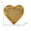HomeRoots 7" Gold Heart Cast Iron Handmade Vanity Tray - 3 of 4