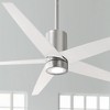 56" Minka Aire Modern Indoor Ceiling Fan with Dimmable LED Light Remote Control Brushed Nickel White for Living Room Kitchen Home - 2 of 4