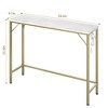 9.1"Narrow Console Table with Outlets, Behind Couch Table for Living Room, Sofa Table with Metal & MDF, Industrial Hallway Table for Entryway - 2 of 4