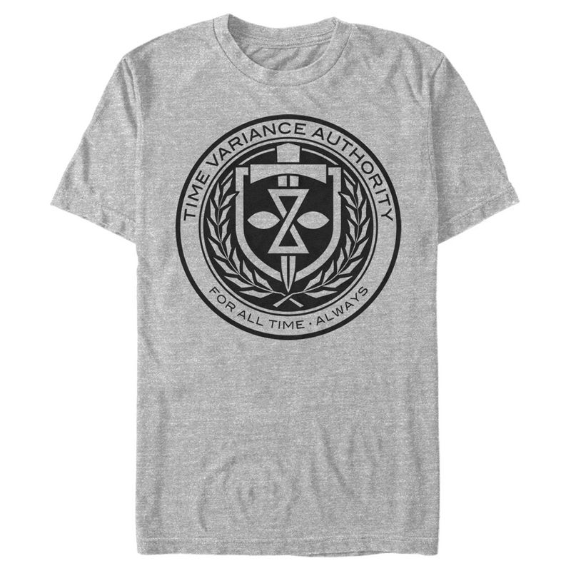Men's Marvel Loki Time Variance Authority Logo T-Shirt, 1 of 6