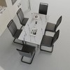 NicBex Dining Table for 6 Modern Kitchen Table Chairs Set with MDF Marble Pattern Tabletop and 6 PU Chairs for Kitchen - 3 of 4