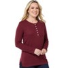 The Lakeside Collection Missy Henley Top Burgundy L - 2 of 2