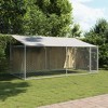 Dog Cage Grey Galvanized Steel 13.1 x 6.6 x 6.6 ft DurablevidaXL - 3 of 4
