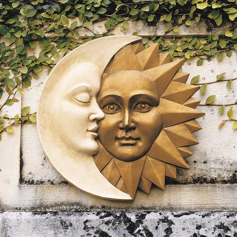Design Toscano Celestial Harmony: Sun and Moon Wall Sculpture, 1 of 8