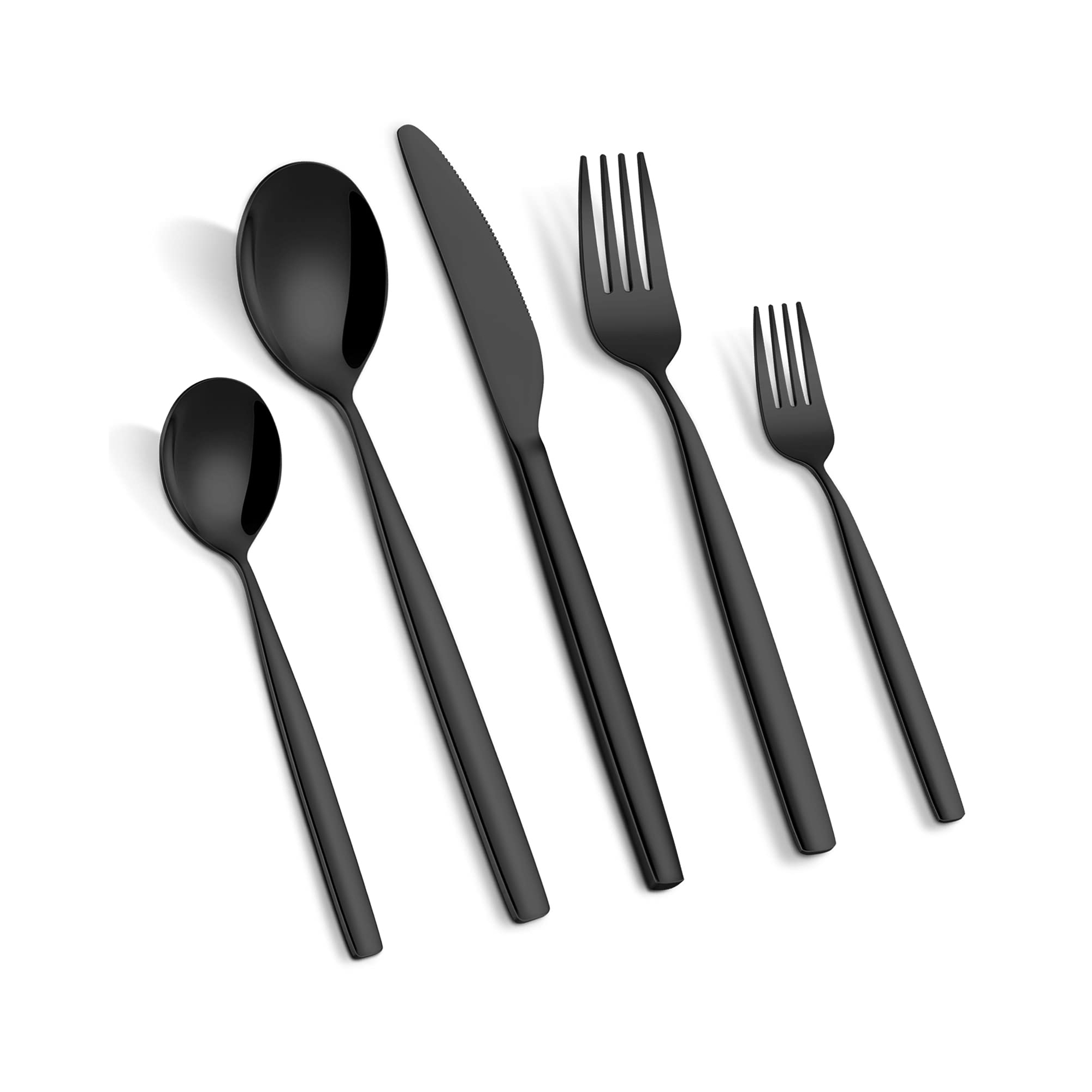 90 Piece Flatware Set Stainless Steel Silverware Set for 18, Include Cutter Fork Spoon Dishwasher Usable Mirror Polished Cutlery Set for Restaurant